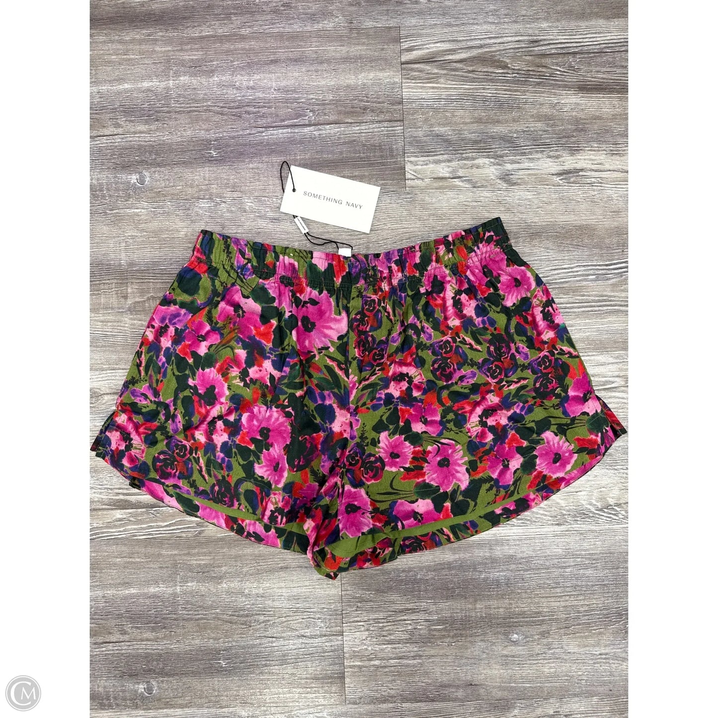 Shorts By Something Navy In Floral Print, Size: S