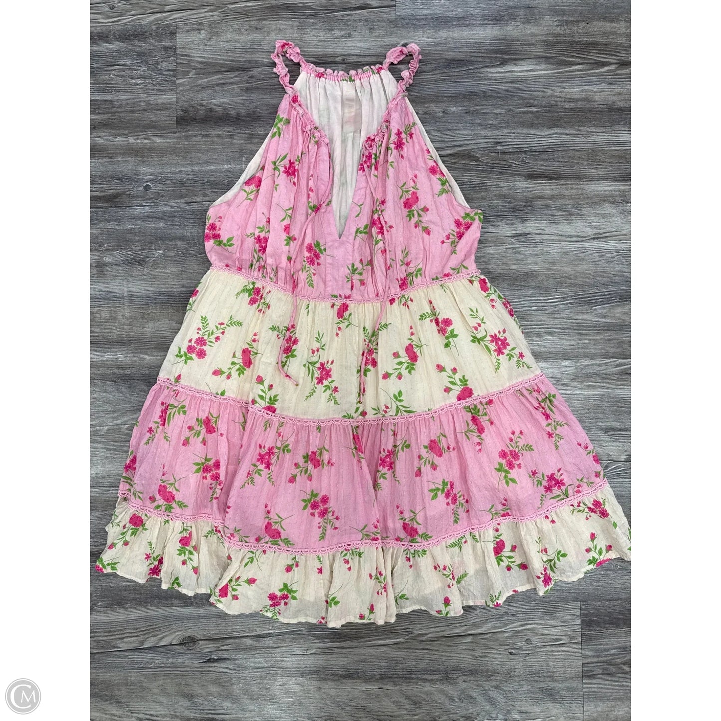 Dress Casual Short By Anthropologie In Pink & Tan, Size: S