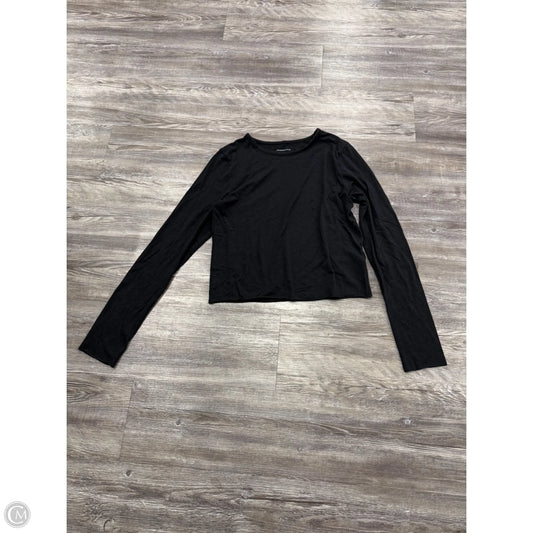 Top Long Sleeve Basic By Anthropologie In Black, Size: L