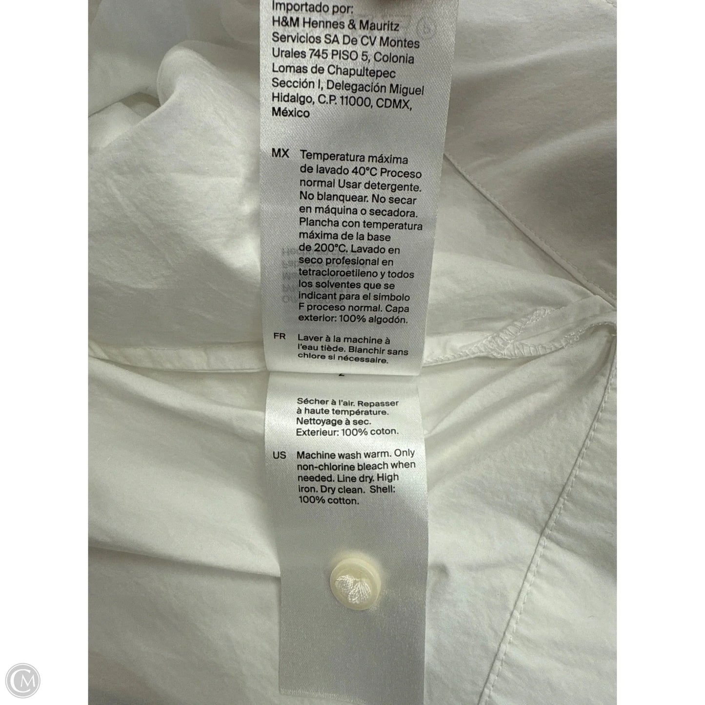 Top Long Sleeve By Cos In White, Size: S