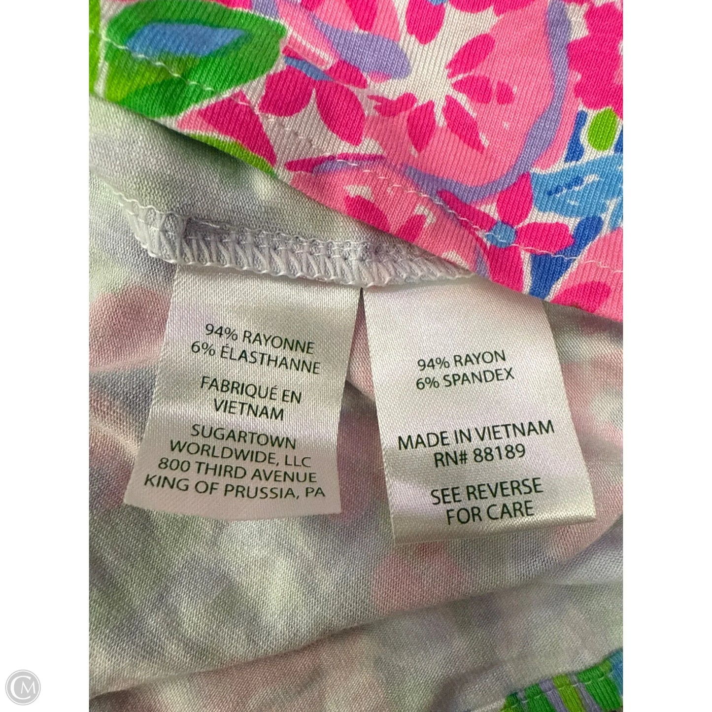 Dress Designer By Lilly Pulitzer In Green & Pink, Size: Xl