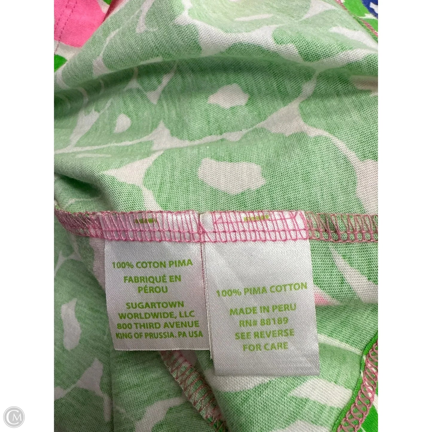 Dress Designer By Lilly Pulitzer In Green & Pink, Size: Xl