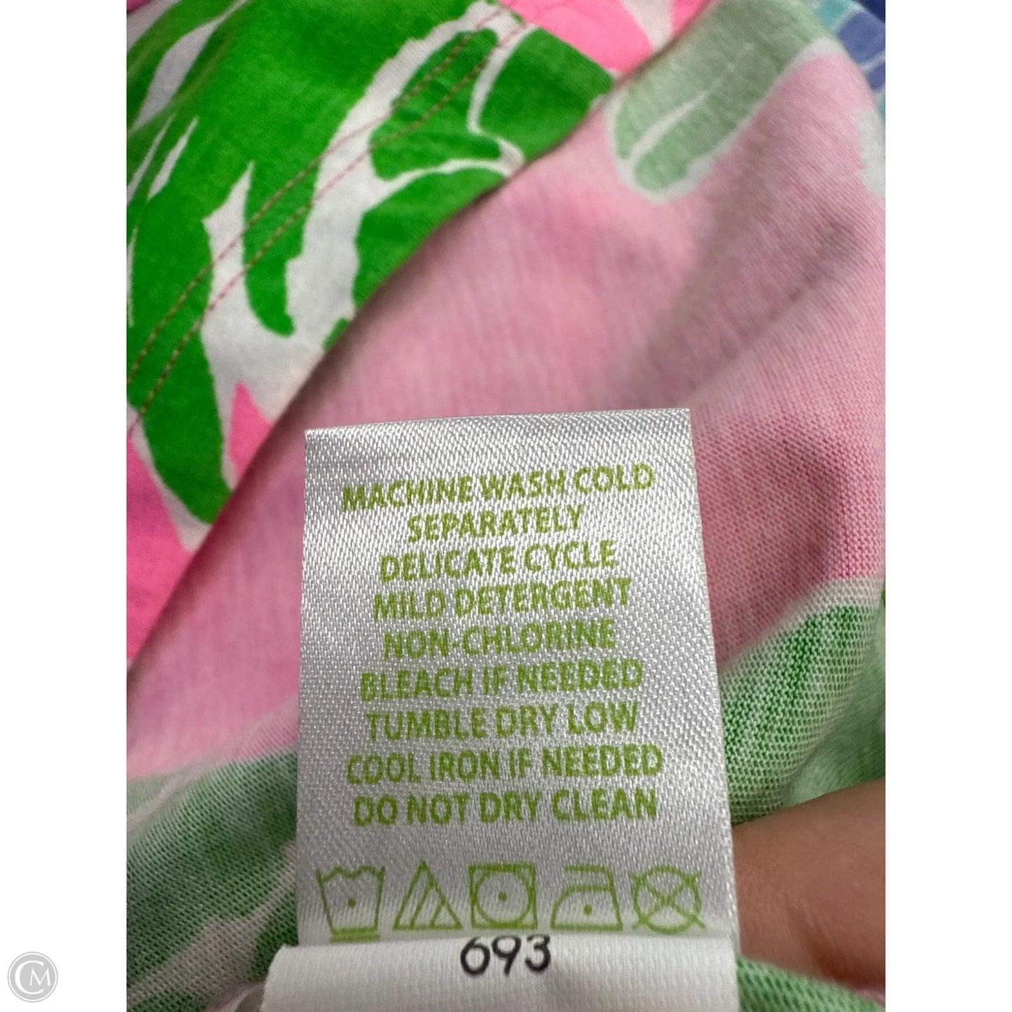 Dress Designer By Lilly Pulitzer In Green & Pink, Size: Xl