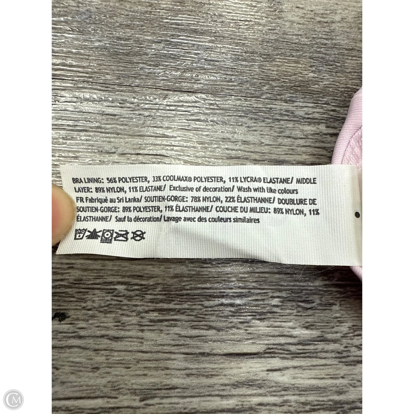 Athletic Bra By Lululemon In Pink, Size: 8
