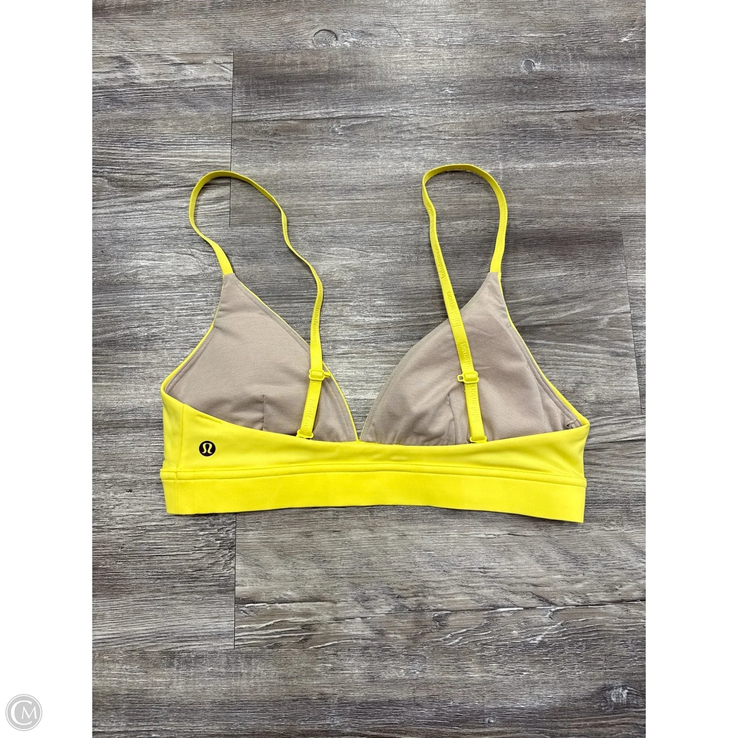 Athletic Bra By Lululemon In Yellow, Size: 8