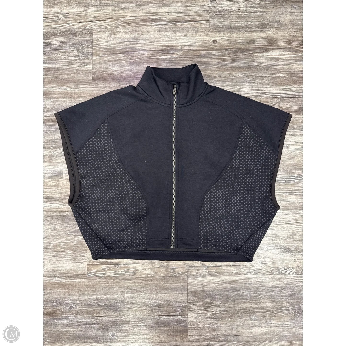 Athletic Top Short Sleeve By Lululemon In Black, Size: M