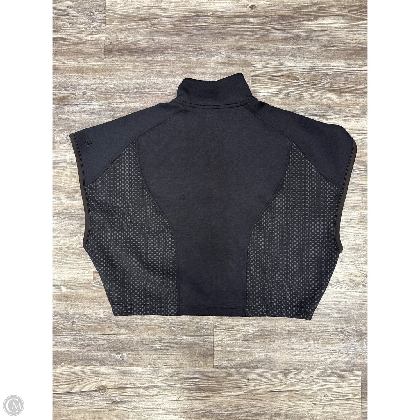 Athletic Top Short Sleeve By Lululemon In Black, Size: M