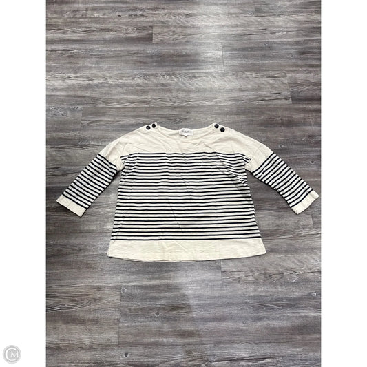 Top Long Sleeve Designer By Ba&sh In Striped Pattern, Size: M