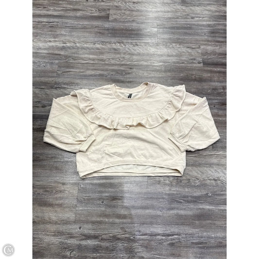 Sweatshirt Crewneck By Anthropologie In Tan, Size: M
