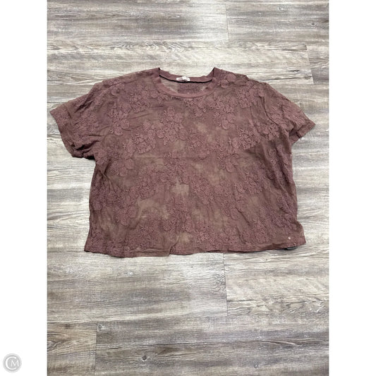 Top Short Sleeve By Maurices In Mauve, Size: 2x
