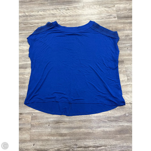 Top Short Sleeve By Cable And Gauge In Blue, Size: 3x