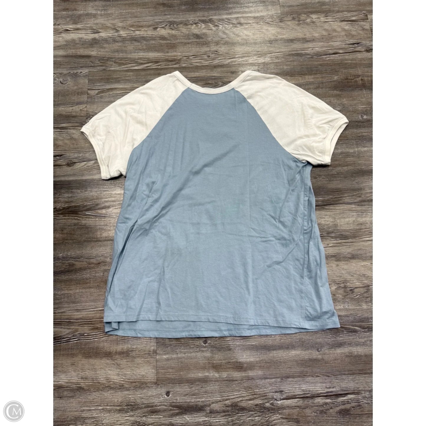 Top Short Sleeve Basic By Torrid In Blue & White, Size: 2x
