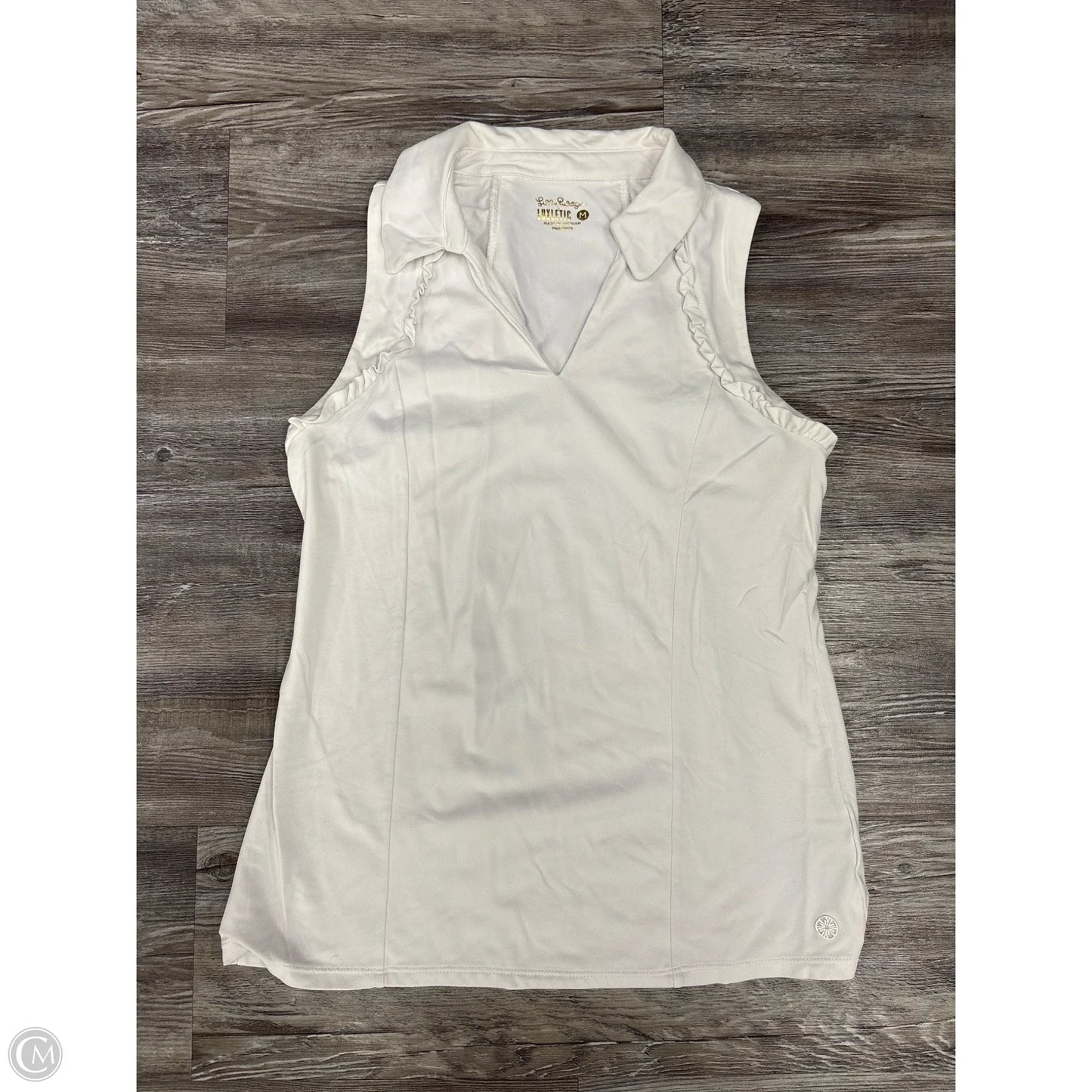 Top Sleeveless Designer By Lilly Pulitzer In White, Size: M