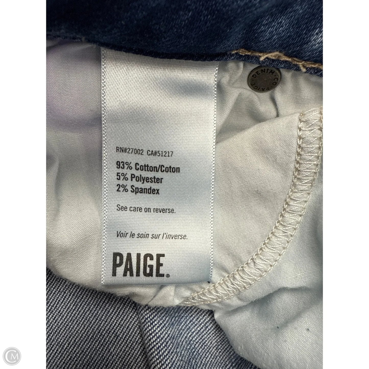 Shorts By Paige In Blue Denim, Size: 0