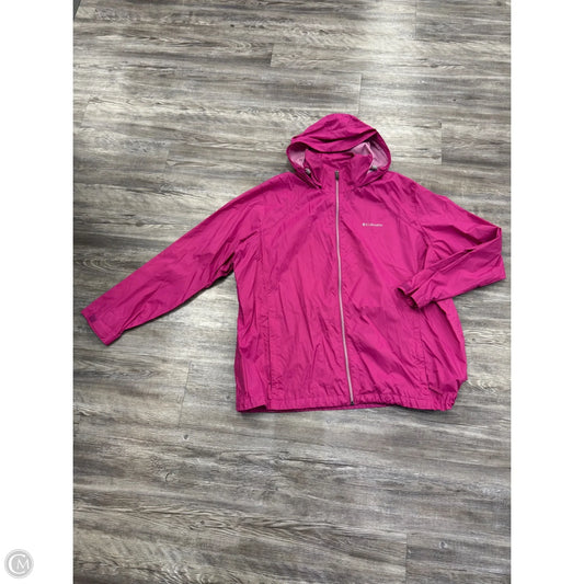Jacket Windbreaker By Columbia In Pink, Size: 3x