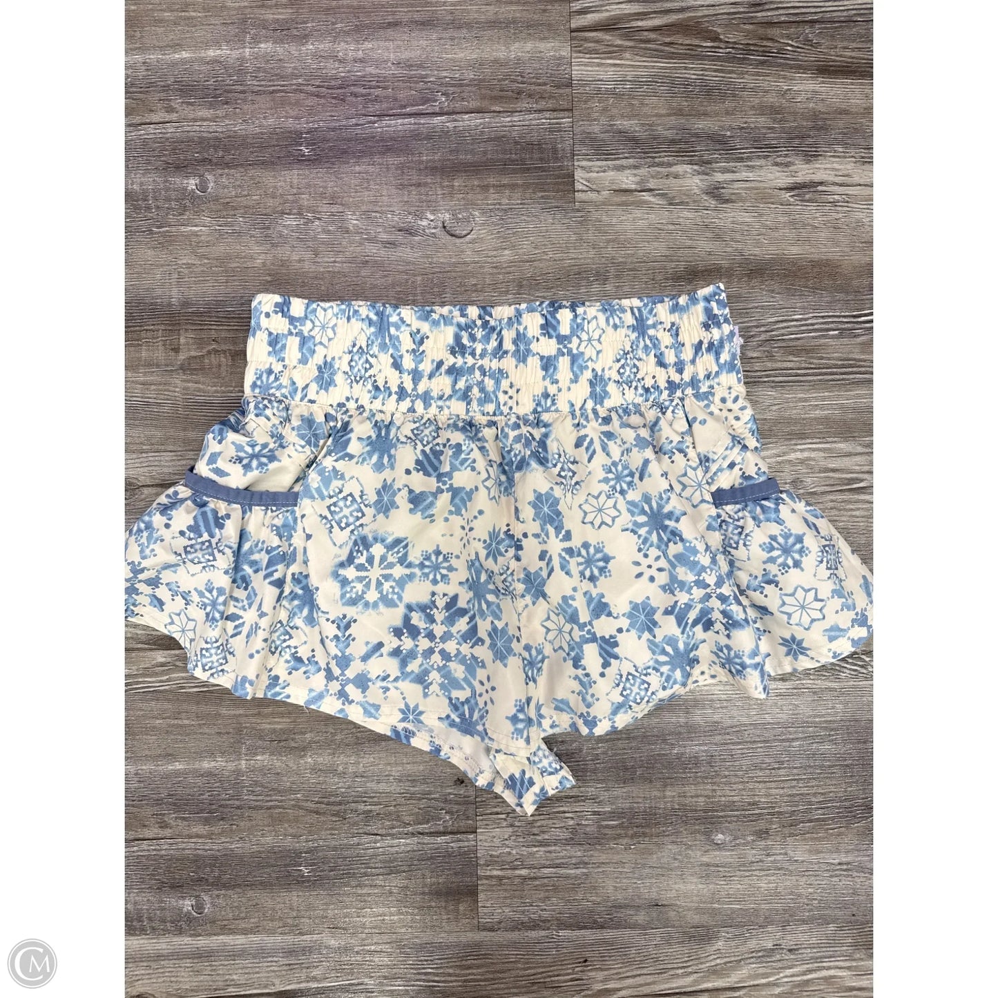 Athletic Shorts By Free People In Blue & Cream, Size: S