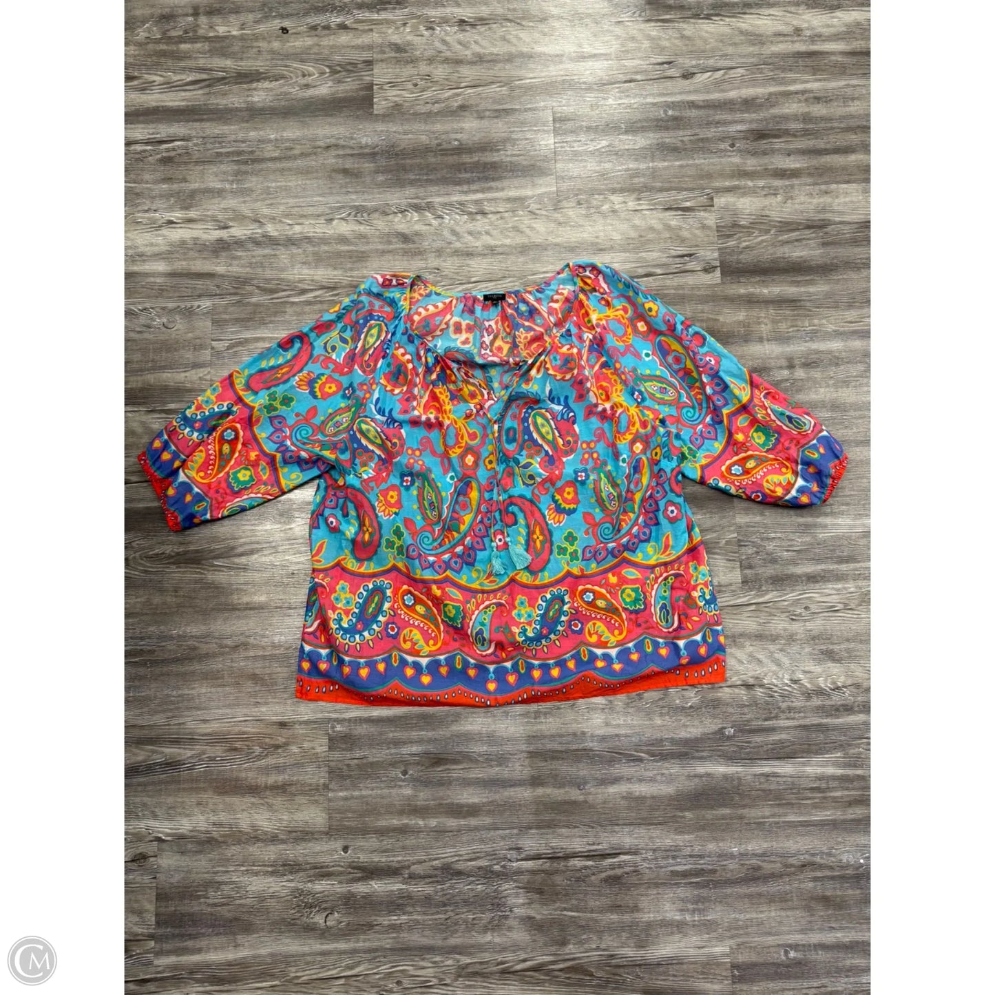 Top Long Sleeve By Talbots In Multi-colored, Size: 3x