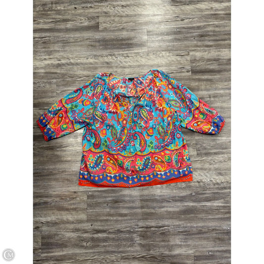 Top Long Sleeve By Talbots In Multi-colored, Size: 3x