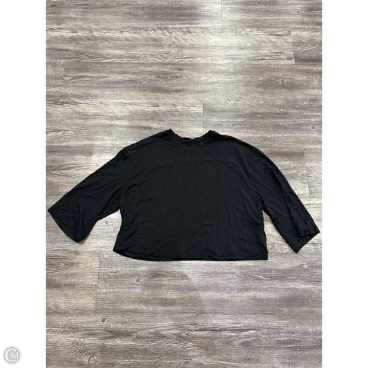 Athletic Top Short Sleeve By Lululemon In Black, Size: S