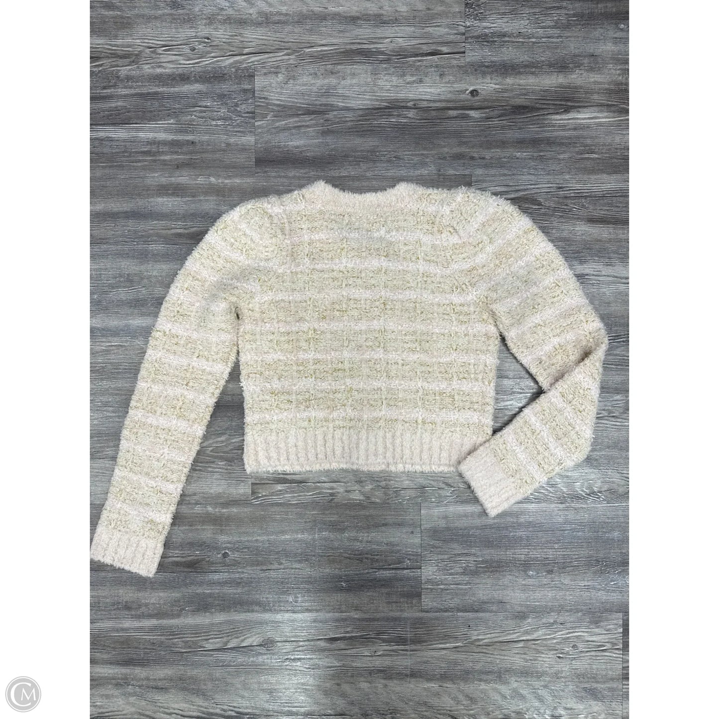 Sweater Cardigan By Loveshackfancy In Pink & Tan, Size: S