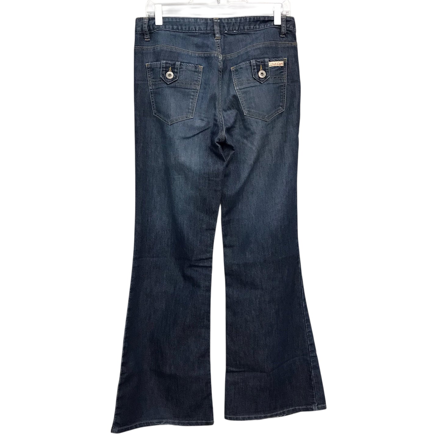 Jeans Flared By Calvin Klein In Blue Denim, Size:8