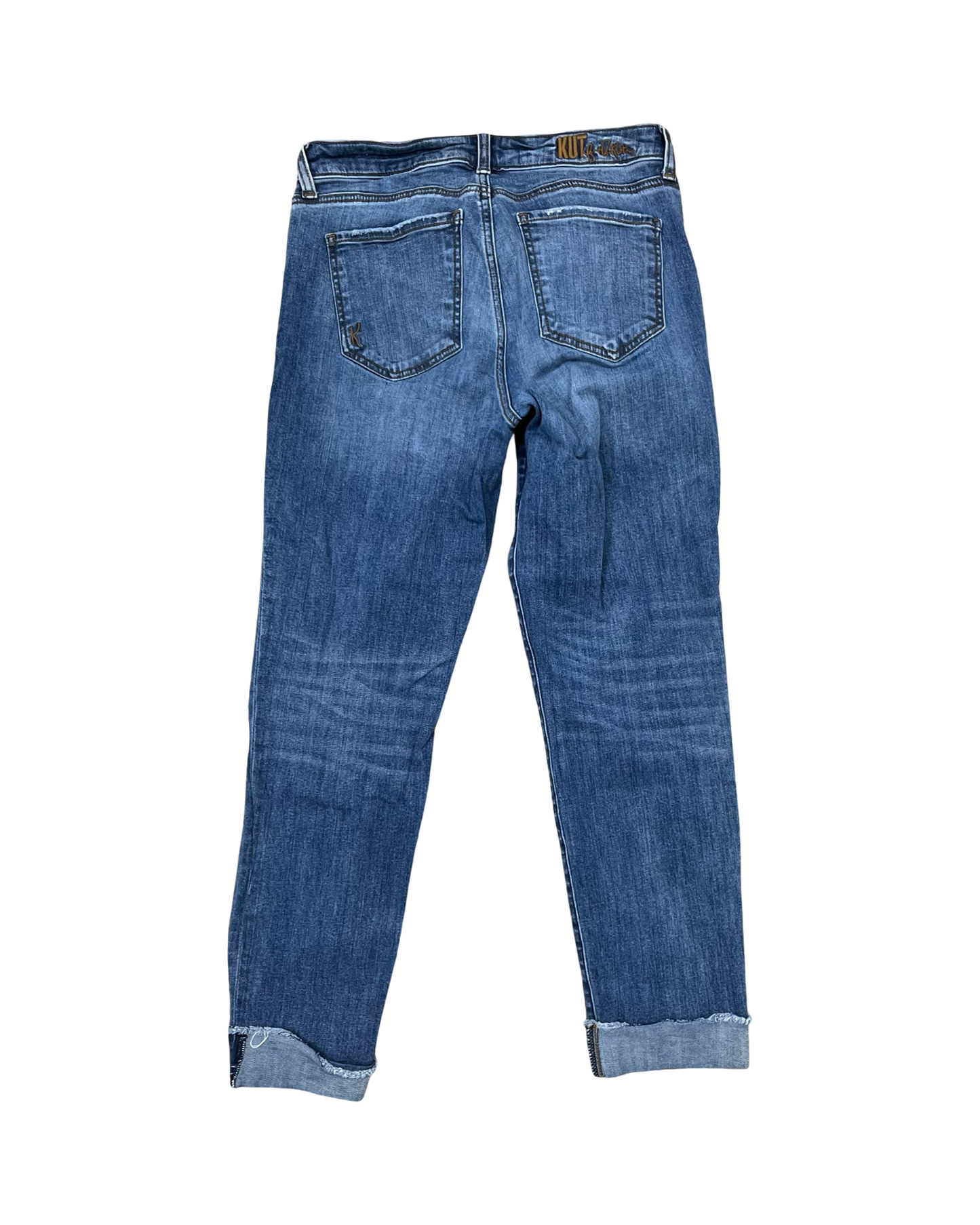Jeans Straight By Kut In Blue Denim, Size:6