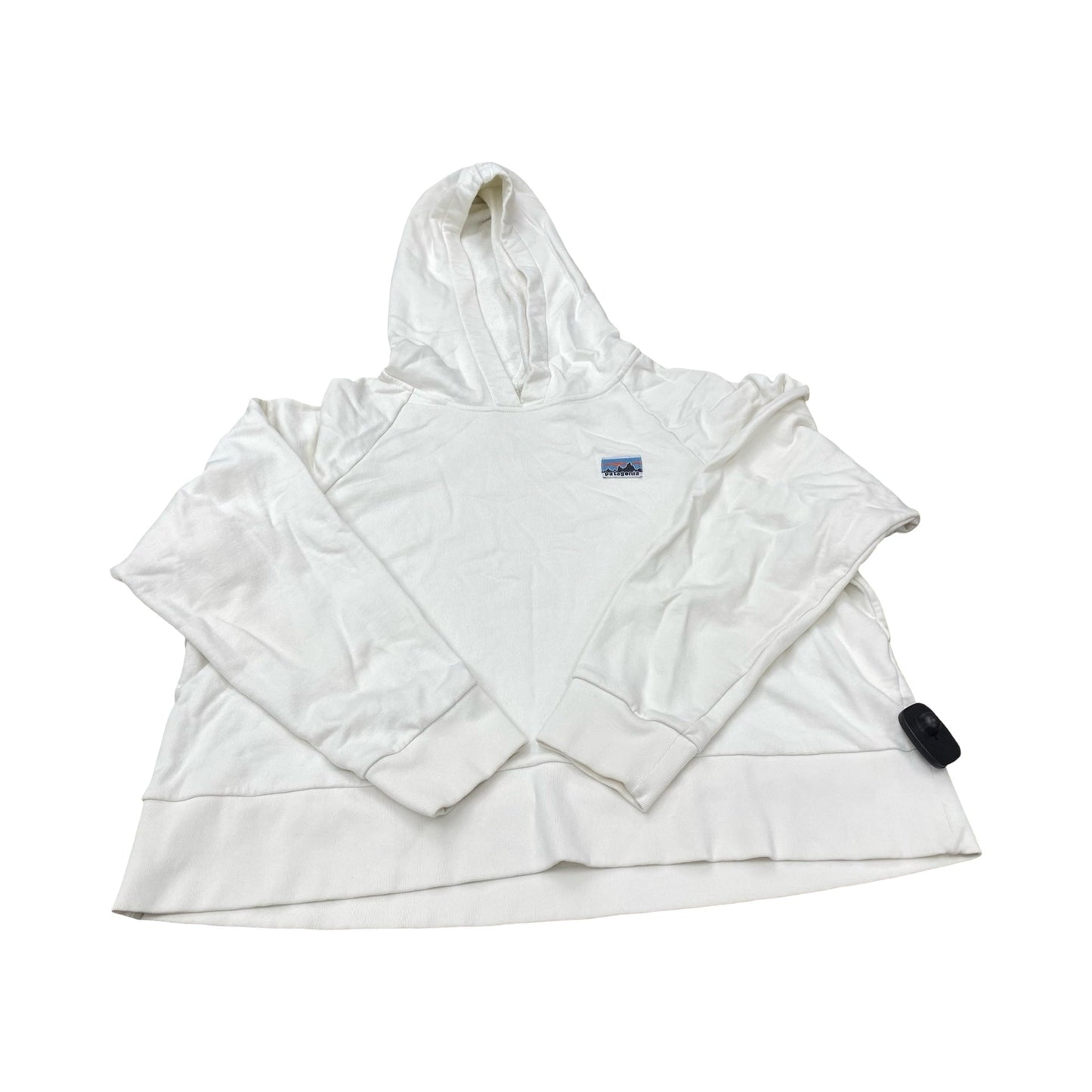 Athletic Sweatshirt Hoodie By Patagonia In White, Size:S