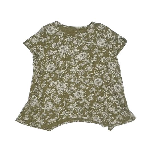 Top Ss By Clothes Mentor In Green & Tan, Size:Xl