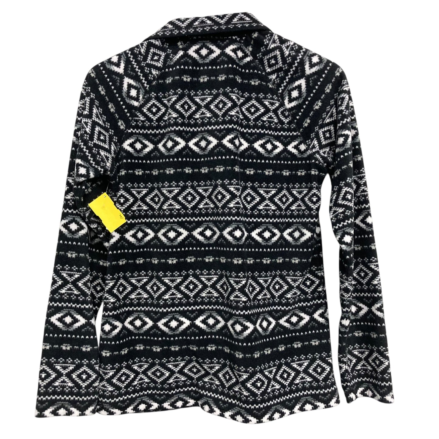 Jacket Fleece By Eddie Bauer In Black & White, Size:M