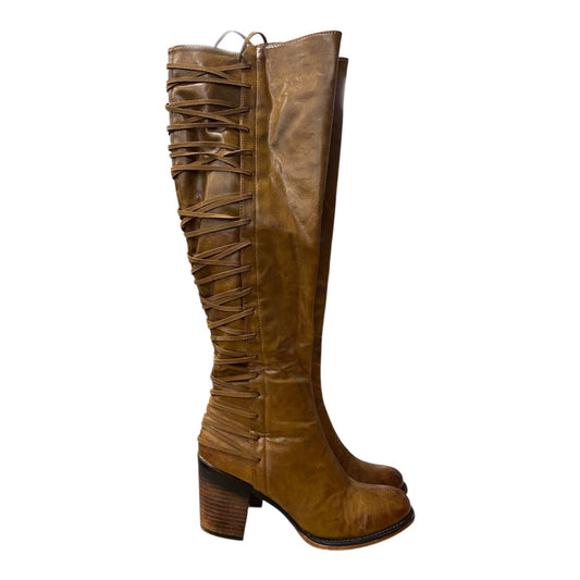Boots Knee Heels By Venus In Brown, Size:10