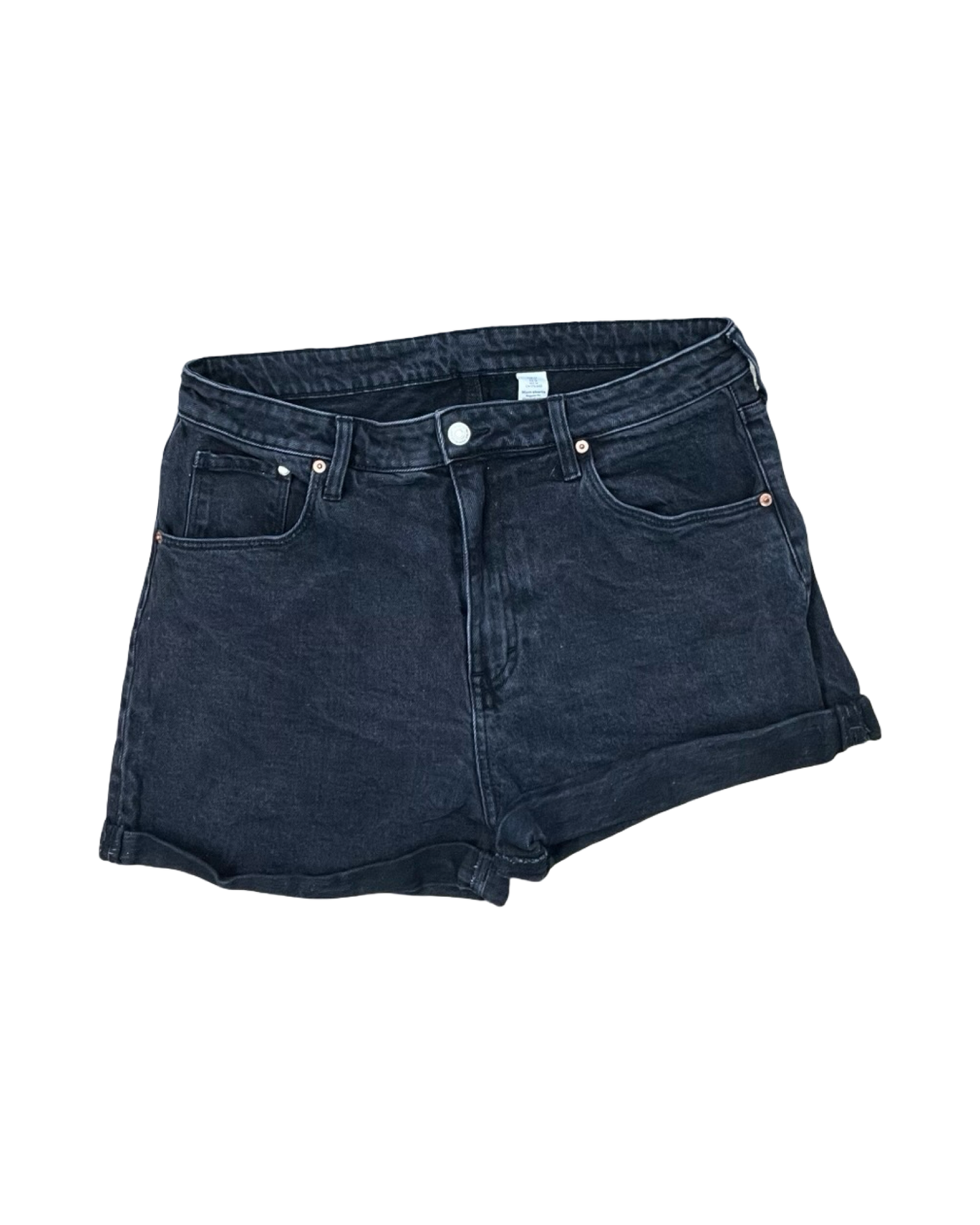 Shorts By H&M In Black, Size:14