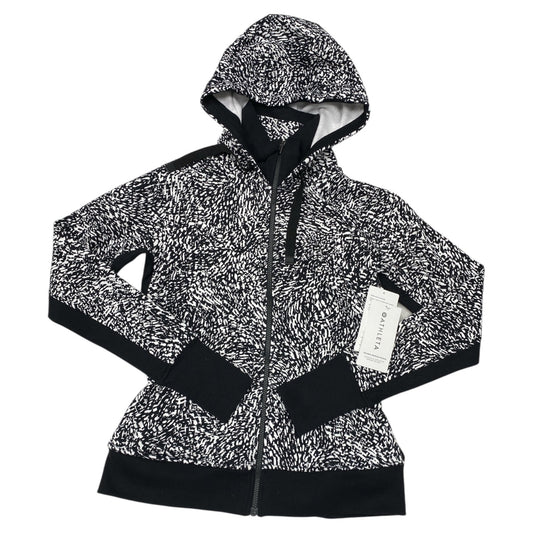 Athletic Jacket By Athleta In Black & White, Size:S