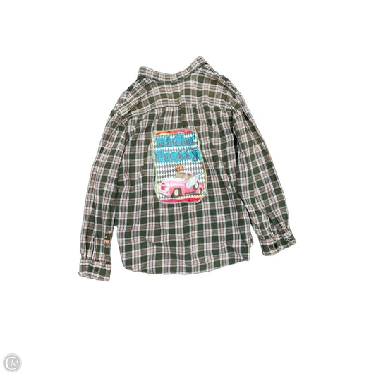 Top Long Sleeve By St Johns Bay In Plaid Pattern, Size: M