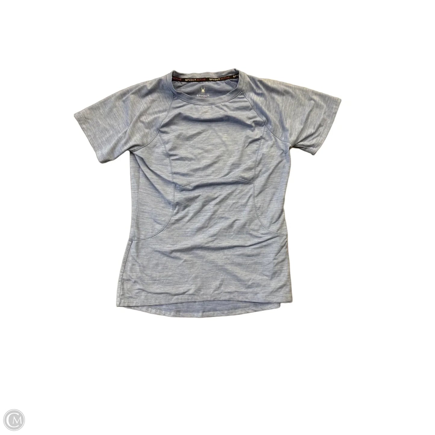 Athletic Top Short Sleeve By Spyder In Blue, Size: S