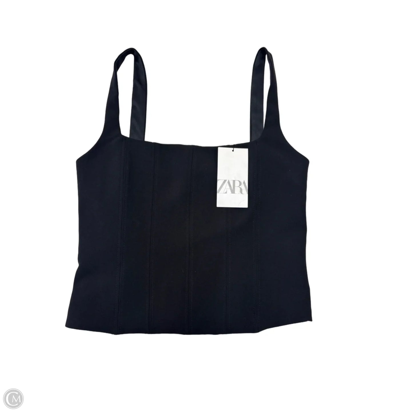 Top Sleeveless By Zara In Black, Size: L