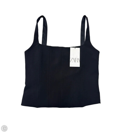 Top Sleeveless By Zara In Black, Size: L