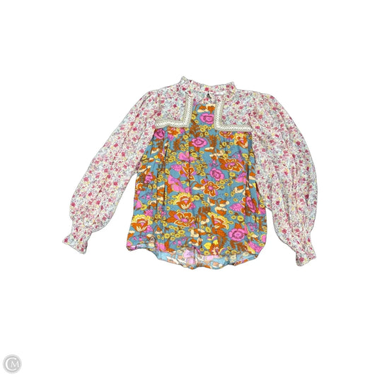 Top Long Sleeve By Jodifl In Floral Print, Size: L