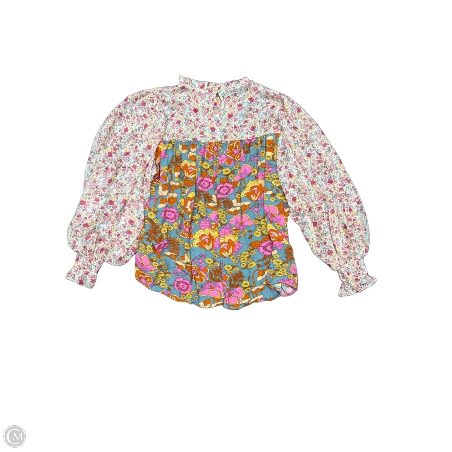 Top Long Sleeve By Jodifl In Floral Print, Size: L