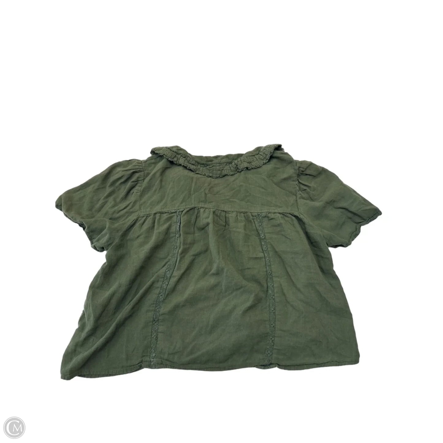 Top Short Sleeve Basic By American Eagle In Green, Size: L