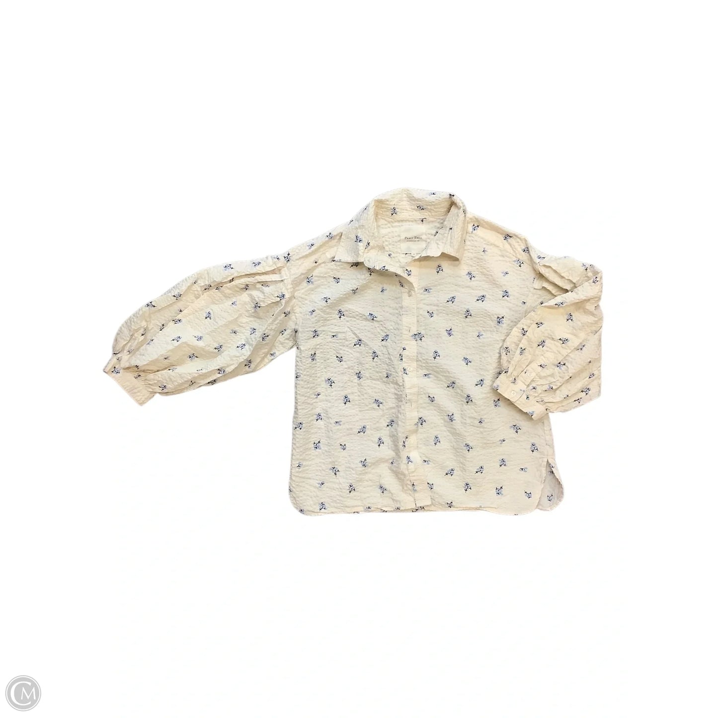 Top 3/4 Sleeve By Clothes Mentor In Cream, Size: L