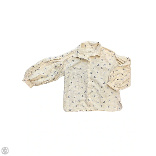 Top 3/4 Sleeve By Clothes Mentor In Cream, Size: L