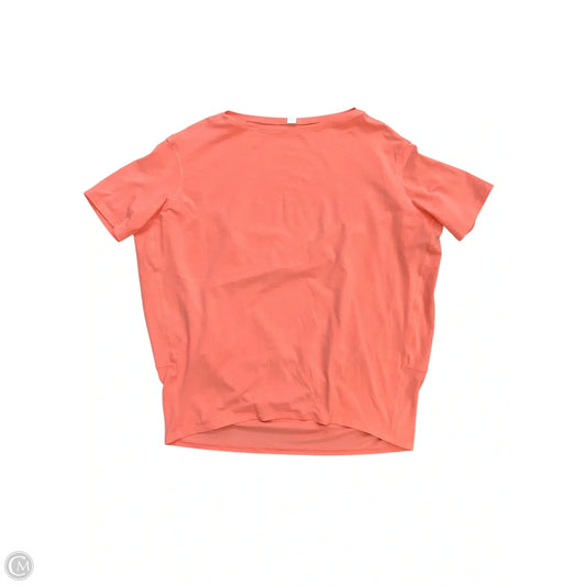 Athletic Top Short Sleeve By Lululemon In Peach, Size: 0