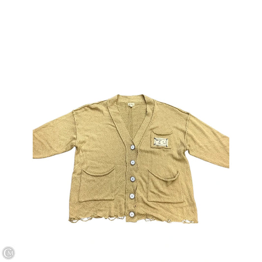 Sweater Cardigan By Pol In Gold, Size: S