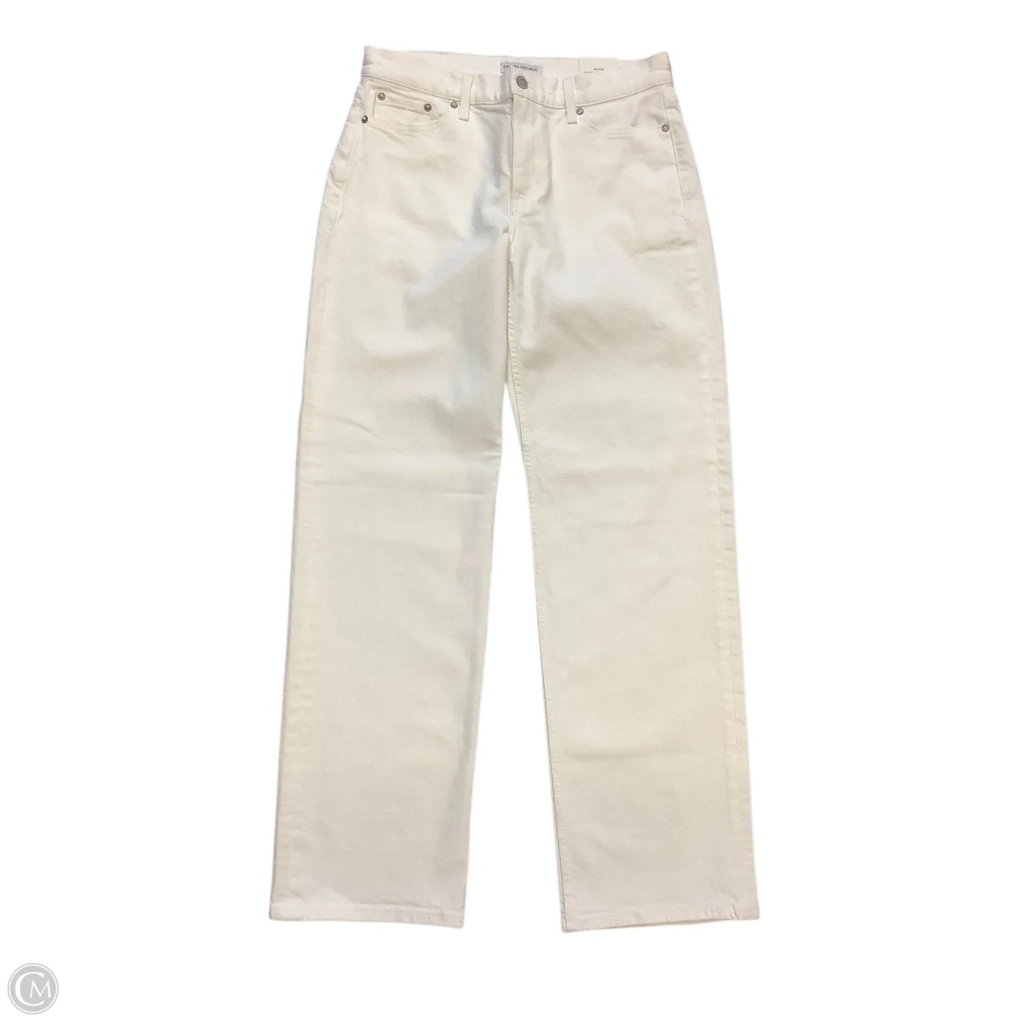 Jeans Straight By Banana Republic In Cream, Size: 10l