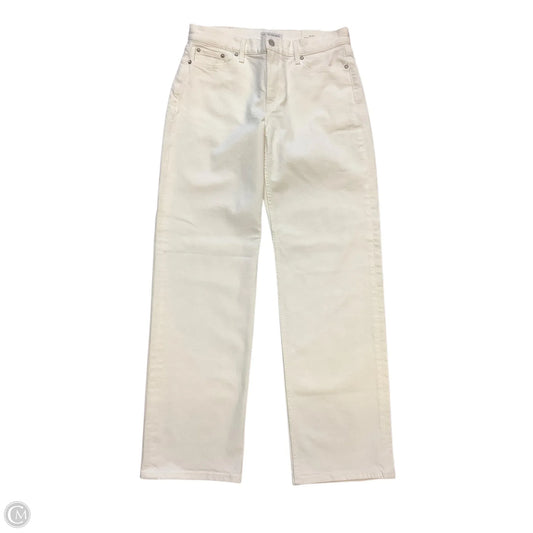 Jeans Straight By Banana Republic In Cream, Size: 10l