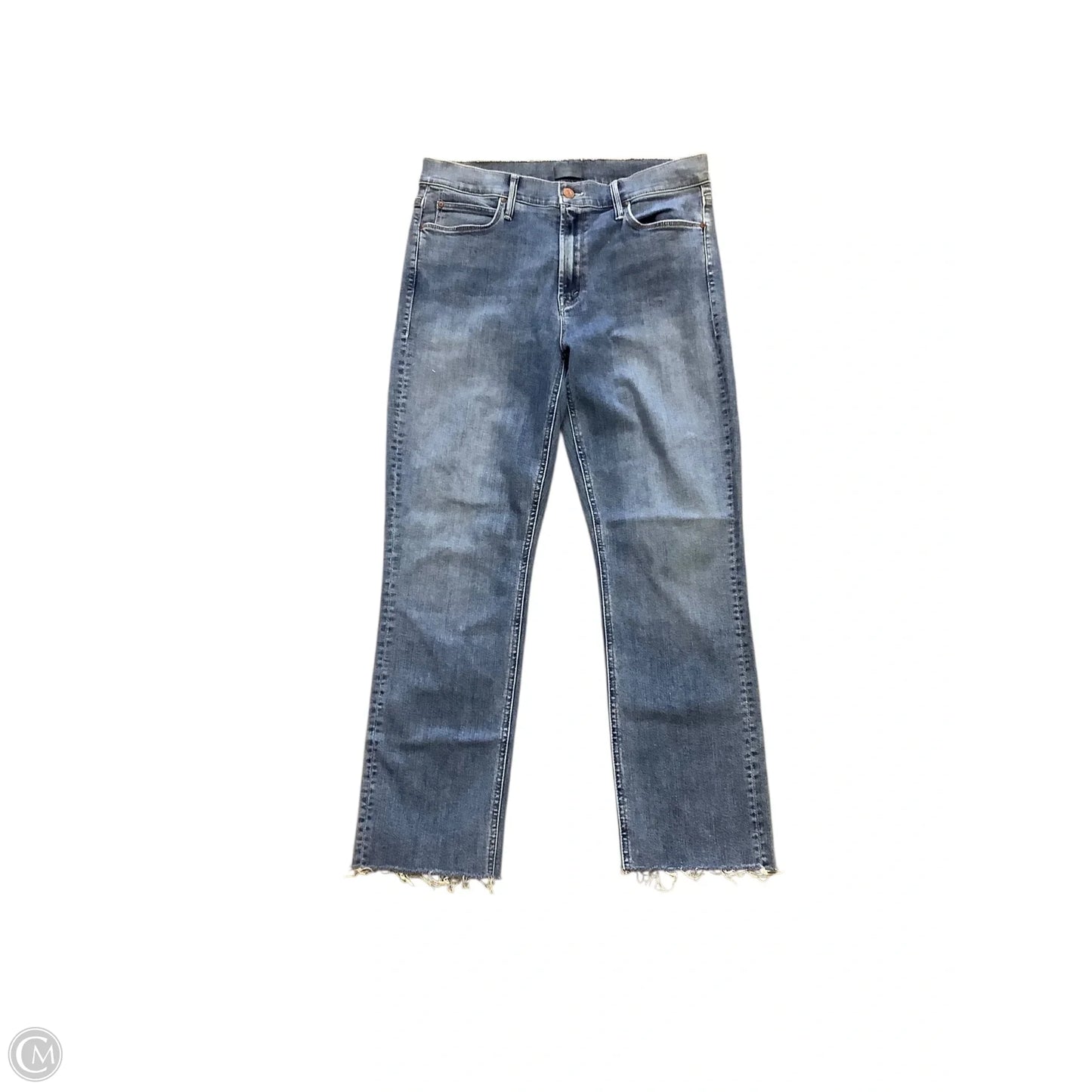 Jeans Straight By Mother In Blue Denim, Size: 4