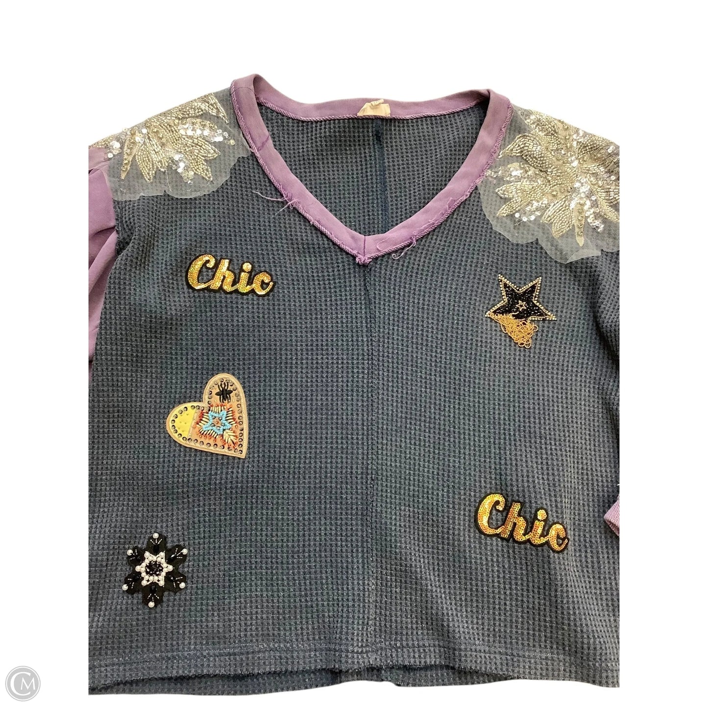 Top Long Sleeve By Pol In Purple, Size: S