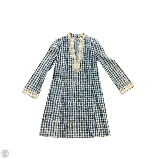 Dress Designer By Tory Burch In Blue & White, Size: 4
