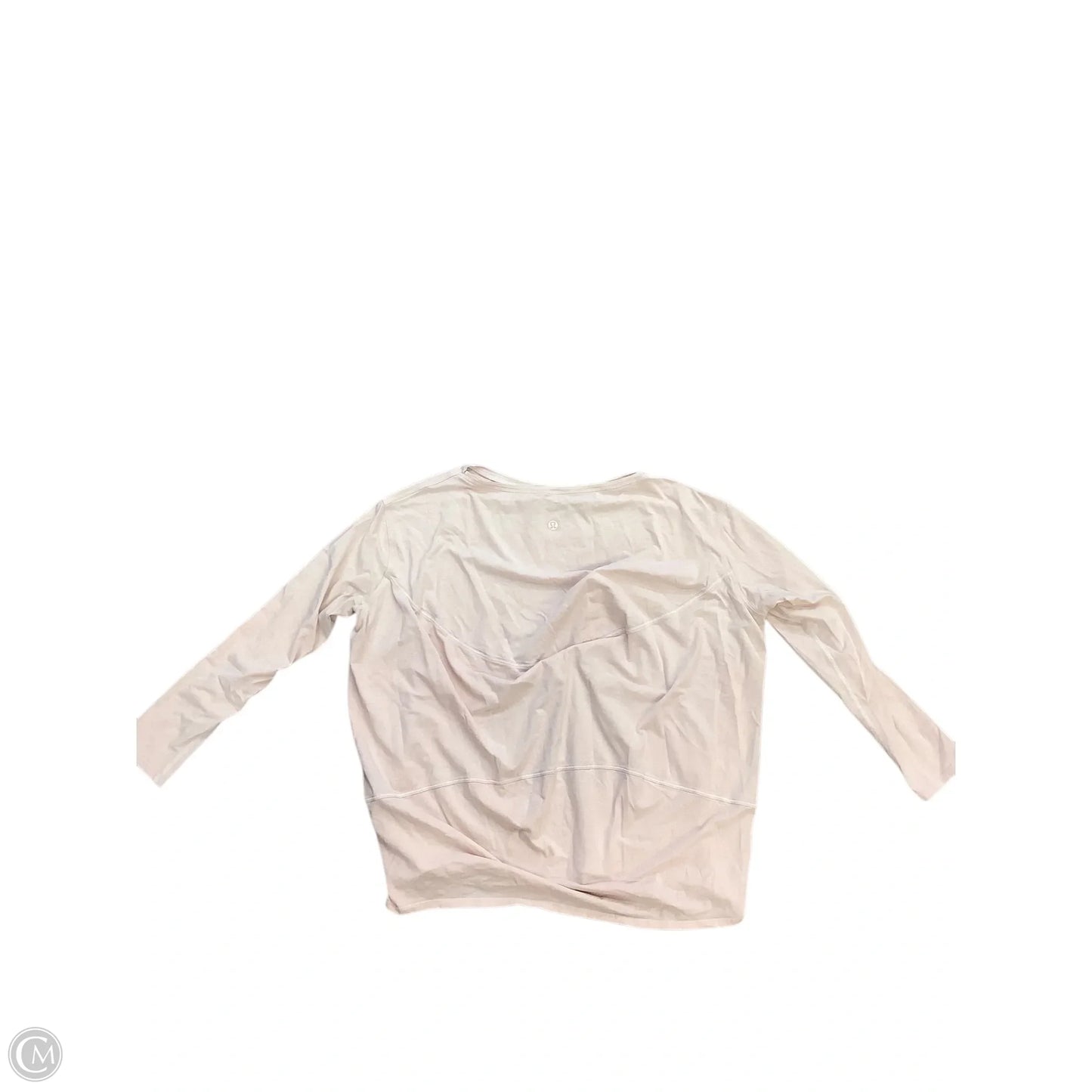 Athletic Top Long Sleeve Collar By Lululemon In Pink, Size: Osfm