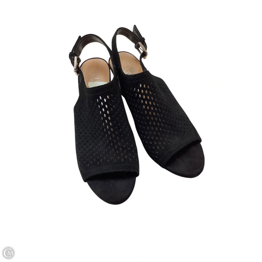 Sandals Heels Block By Franco Sarto In Black, Size: 9.5